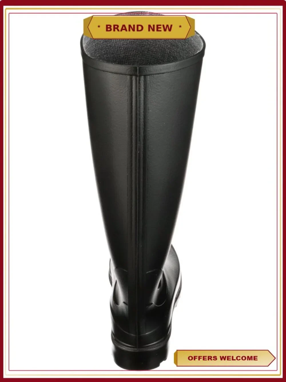 Men's Steel Shank Waterproof PVC Rubber Pull-On Work Boot